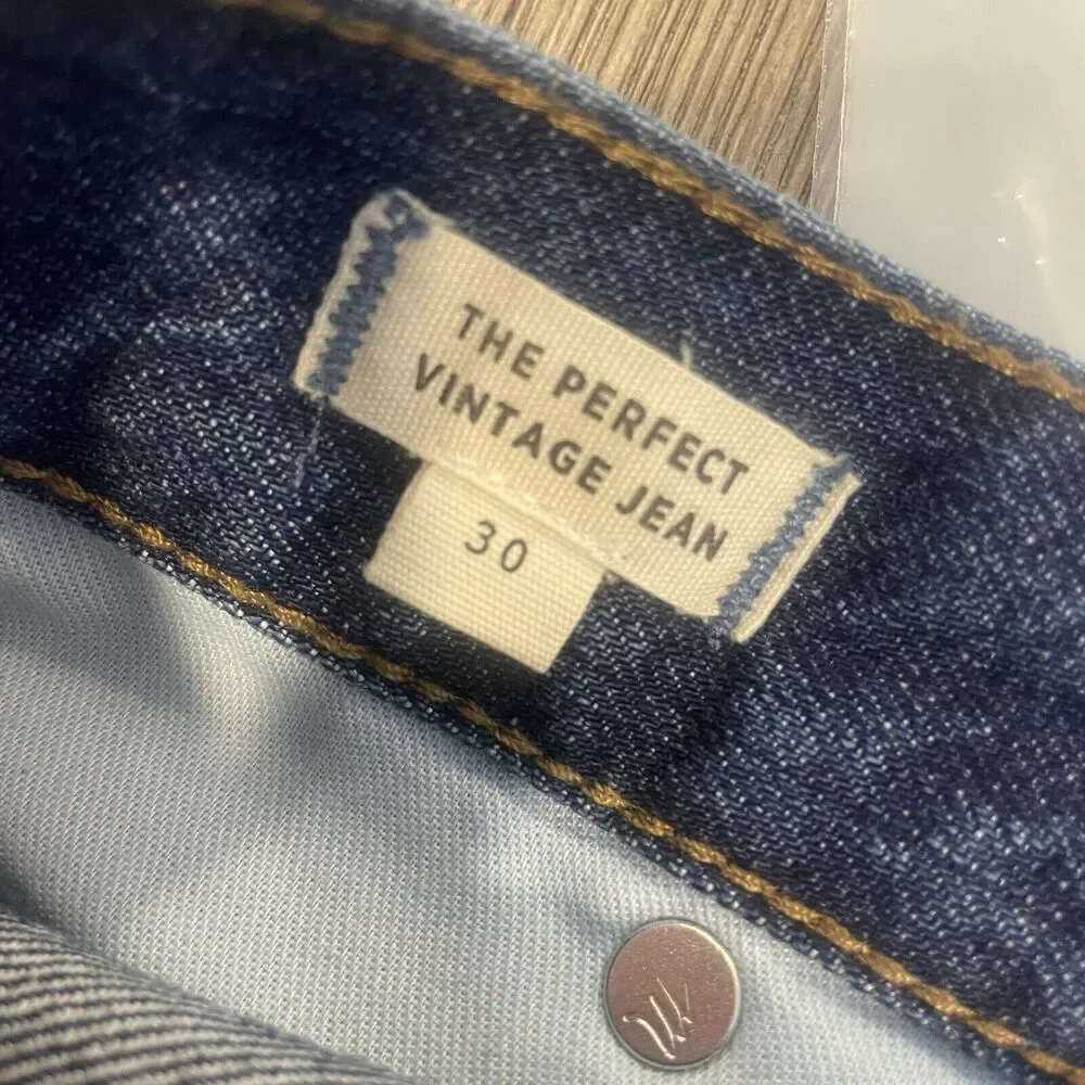 NWT Madewell‎ The Perfect Vintage Jean Gray Sparkle Trim W30